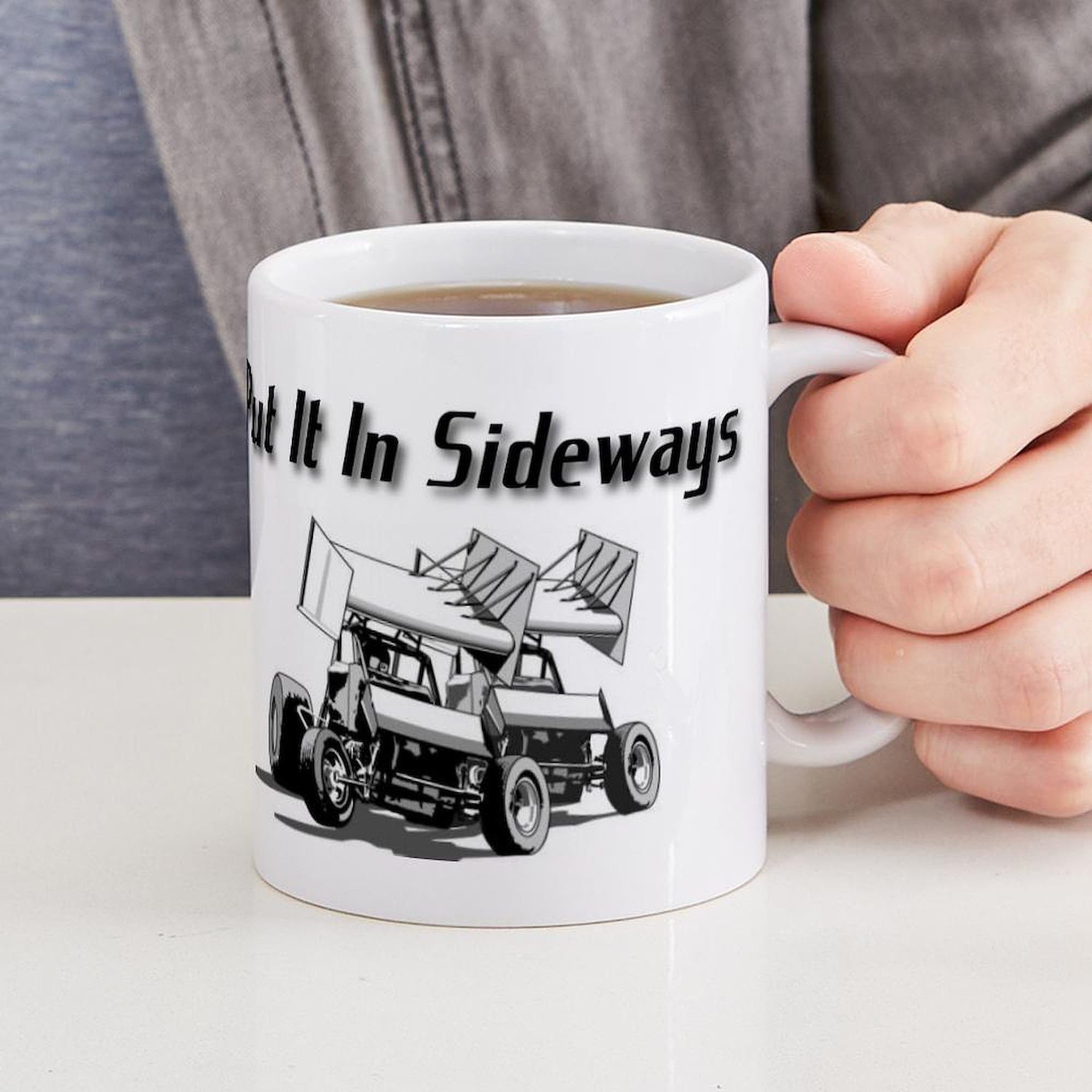 Put It In Sideways 11 oz Ceramic Coffee Mug (325ml) - Funny Novelty Tea Cup for Office, Home & Gifts - Perfect for Coffee, Tea & Hot Beverages