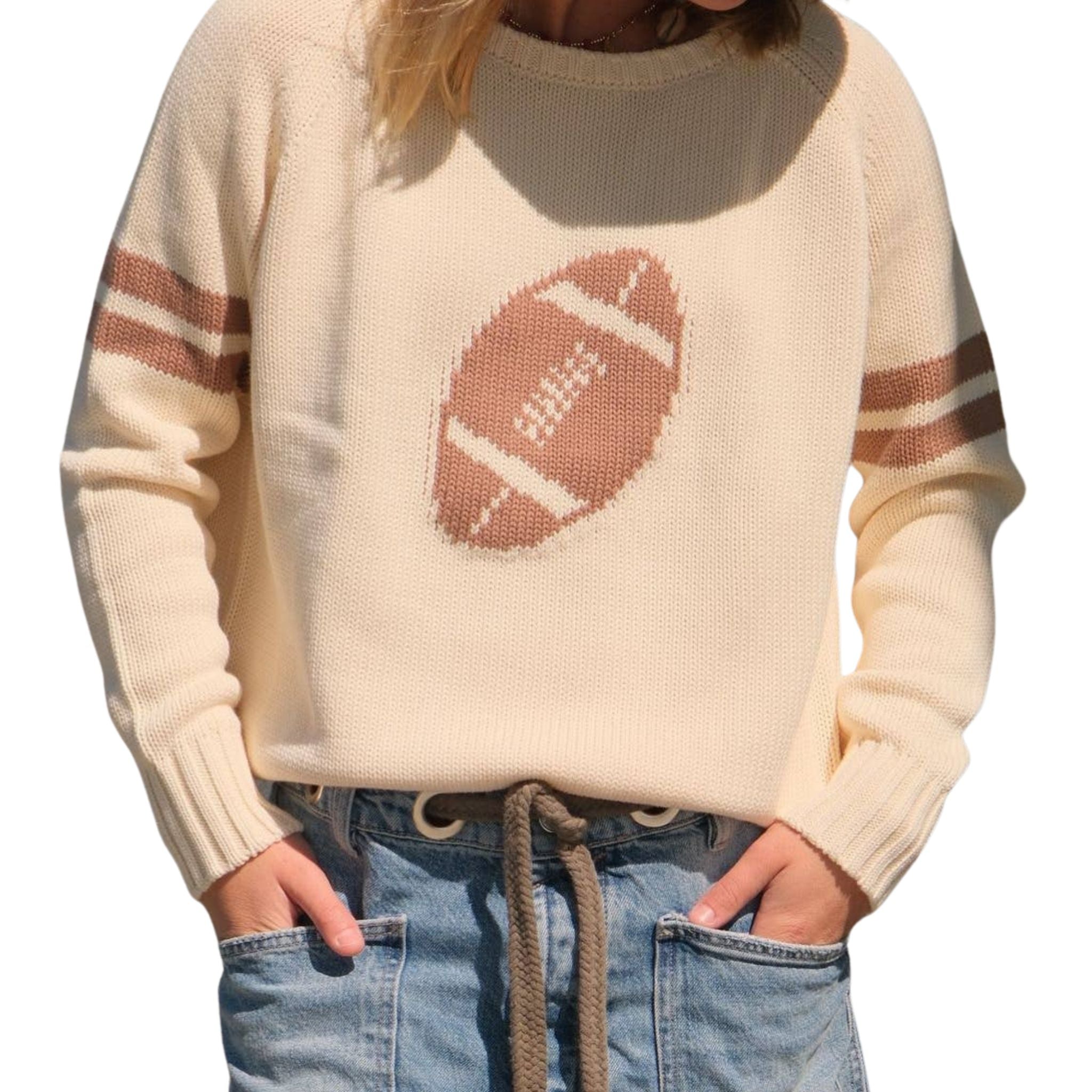 Varsity Football Sweater - Men's Classic Knit Pullover for Sports & Casual Wear - Perfect for Game Day, School Spirit, and Winter Outfits