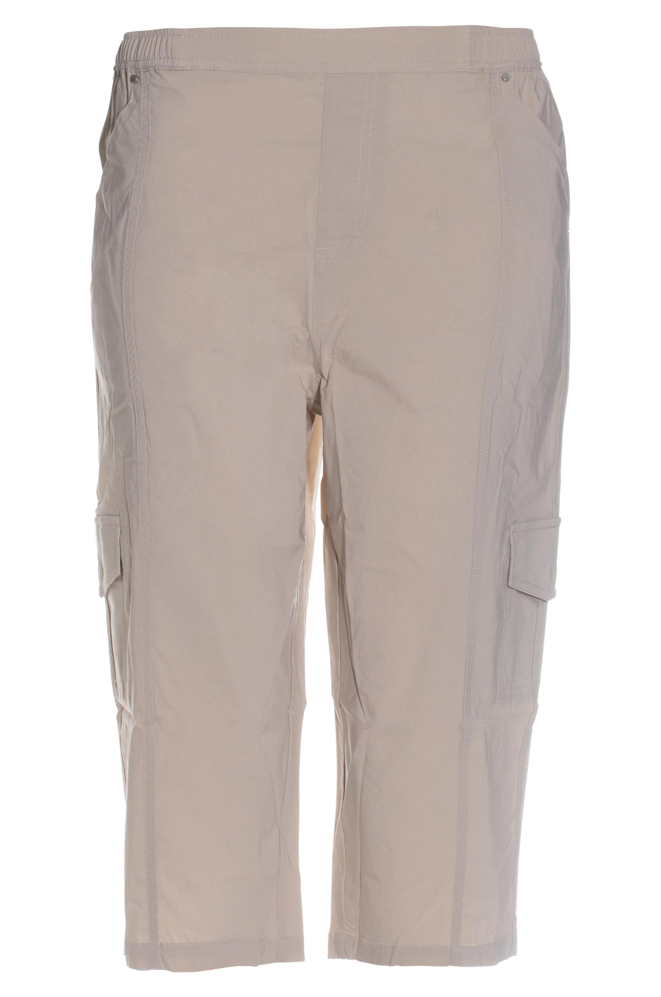 Stretch Below Knee Pants for Women - Comfortable Micro Pants in Parchment Color (2142AR) | Perfect for Yoga, Lounge & Casual Wear
