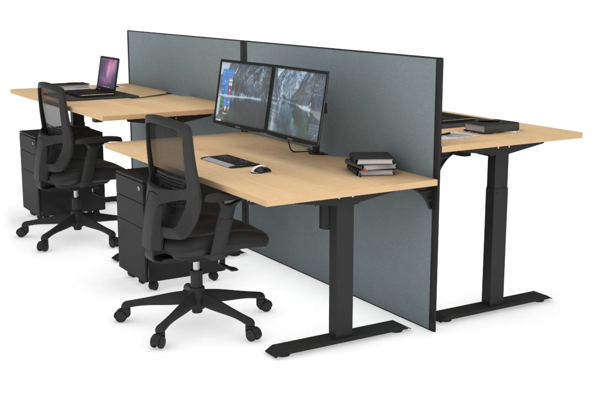 Height Adjustable 4-Person Workbench with Cable Management | 1600L x 800W | Ideal for Office, Workshop & Collaborative Workspaces