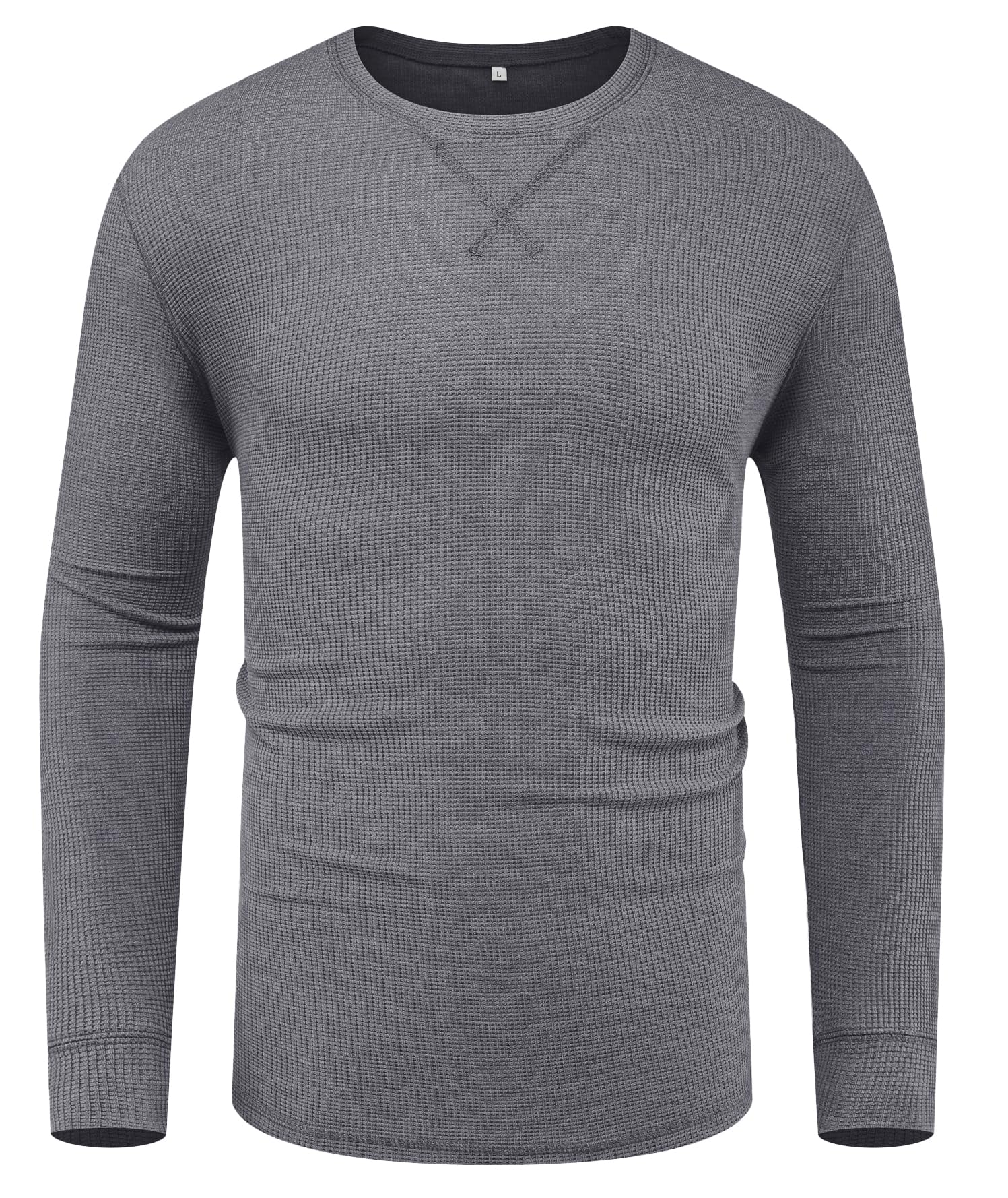 Sailwind Men's Waffle Crew Neck Casual T-Shirt - Soft Breathable Cotton Tee for Everyday Wear, Gym & Lounge - Comfortable Fit for Men's Fashion & Streetwear