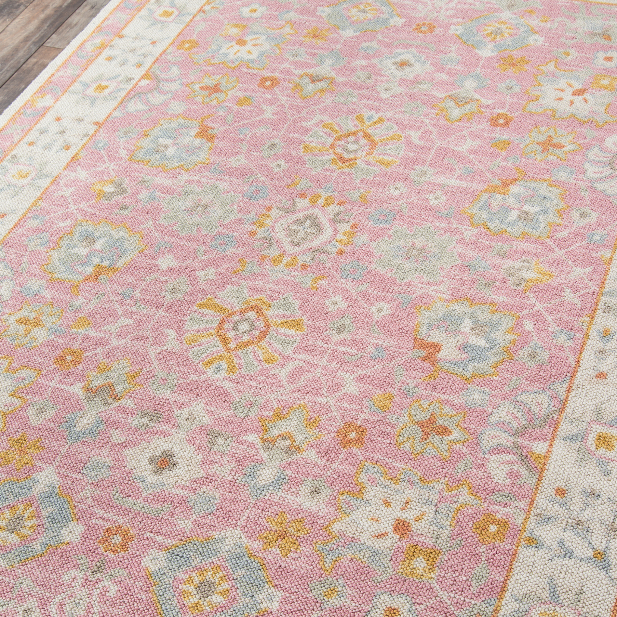 Ana Pink Wool Area Rug - Soft & Durable Handmade Wool Rug for Living Room, Bedroom, or Nursery - Perfect for Cozy Home Decor
