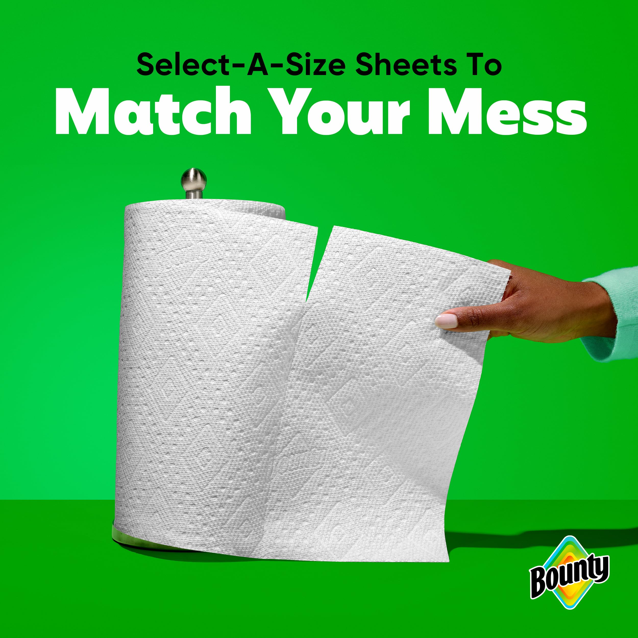 Bounty Select-A-Size Paper Towels | 2 Triple Rolls (6 Regular Rolls) | Super Absorbent & Strong | Perfect for Kitchen Cleaning, Spills & Household Use