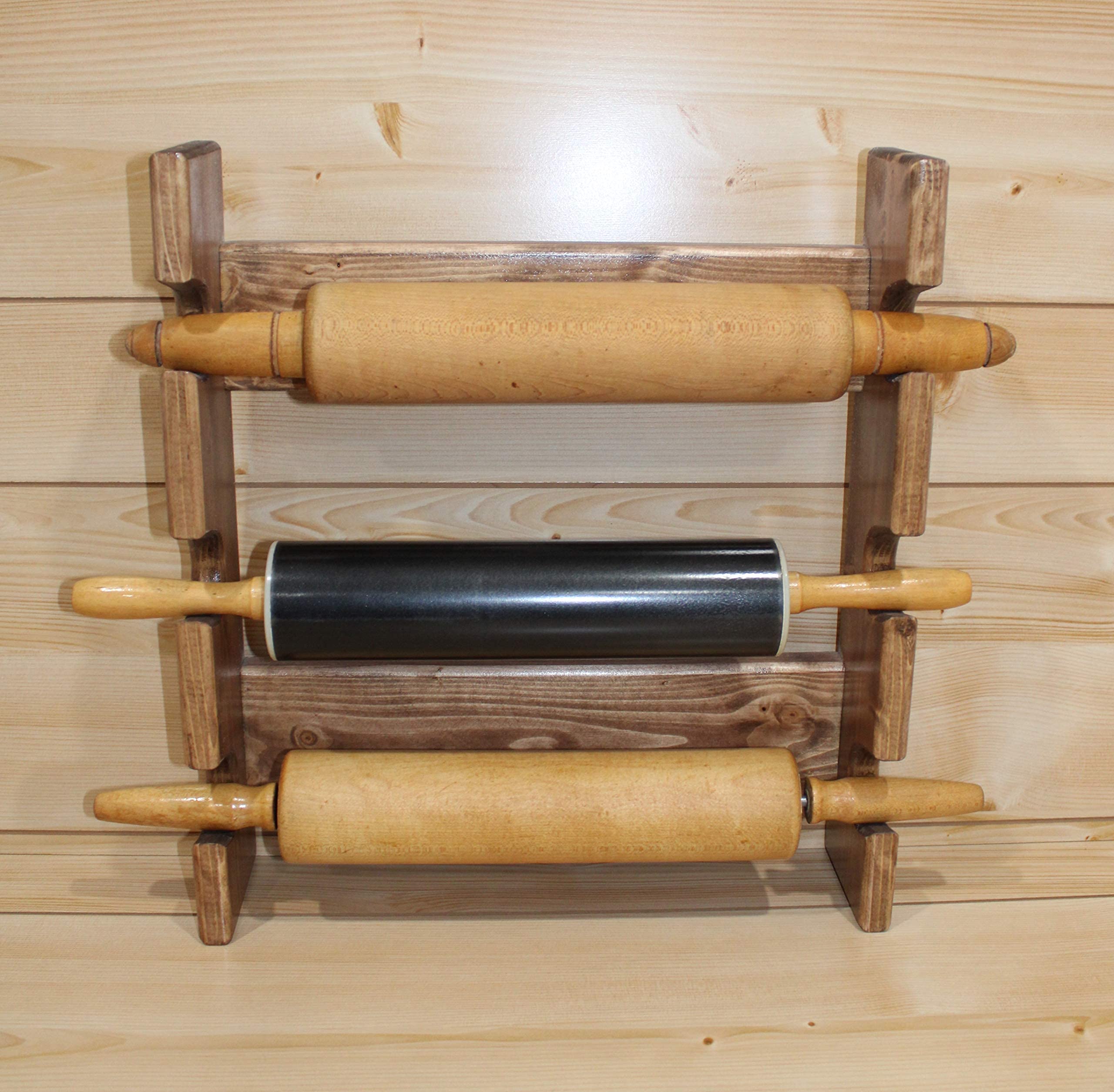 3-Slot Rolling Pin Rack - Durable Rolling Pin Holder & Organizer for Kitchen Storage | Perfect for Baking, Cooking, and Pastry Making