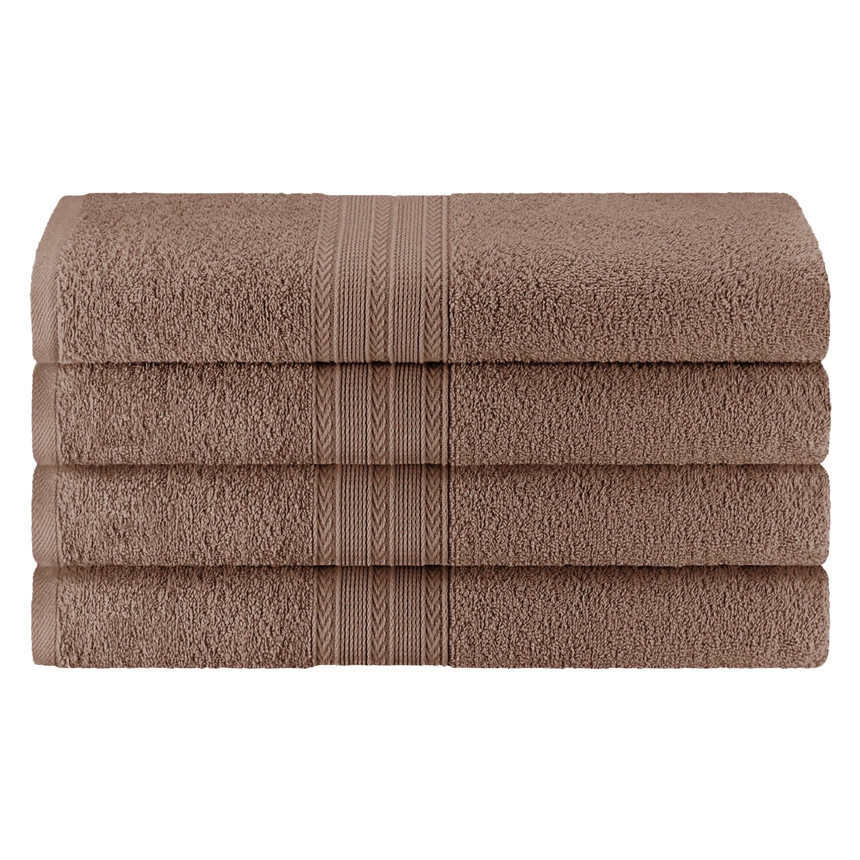Premium 100% Cotton Eco-Friendly 4-Piece Bath Towel Set - Soft, Absorbent & Hypoallergenic - Perfect for Spa, Bathroom & Beach Use