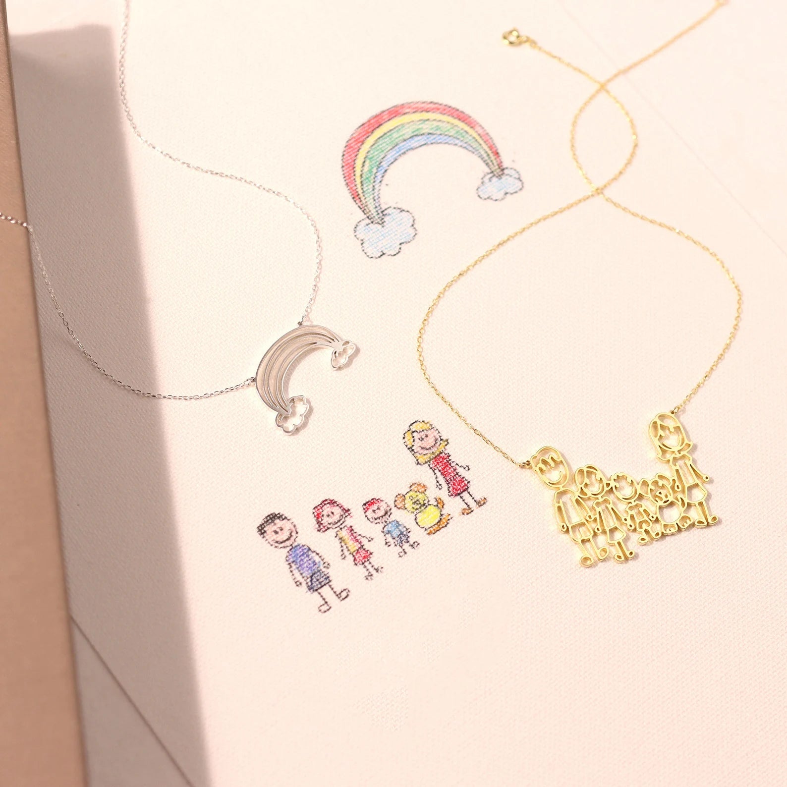 Custom Handmade Children's Art Necklace - Personalized Kids Jewelry Gift for Birthdays & Special Occasions | XL893 | Perfect for Gifting, School Events & Family Keepsakes