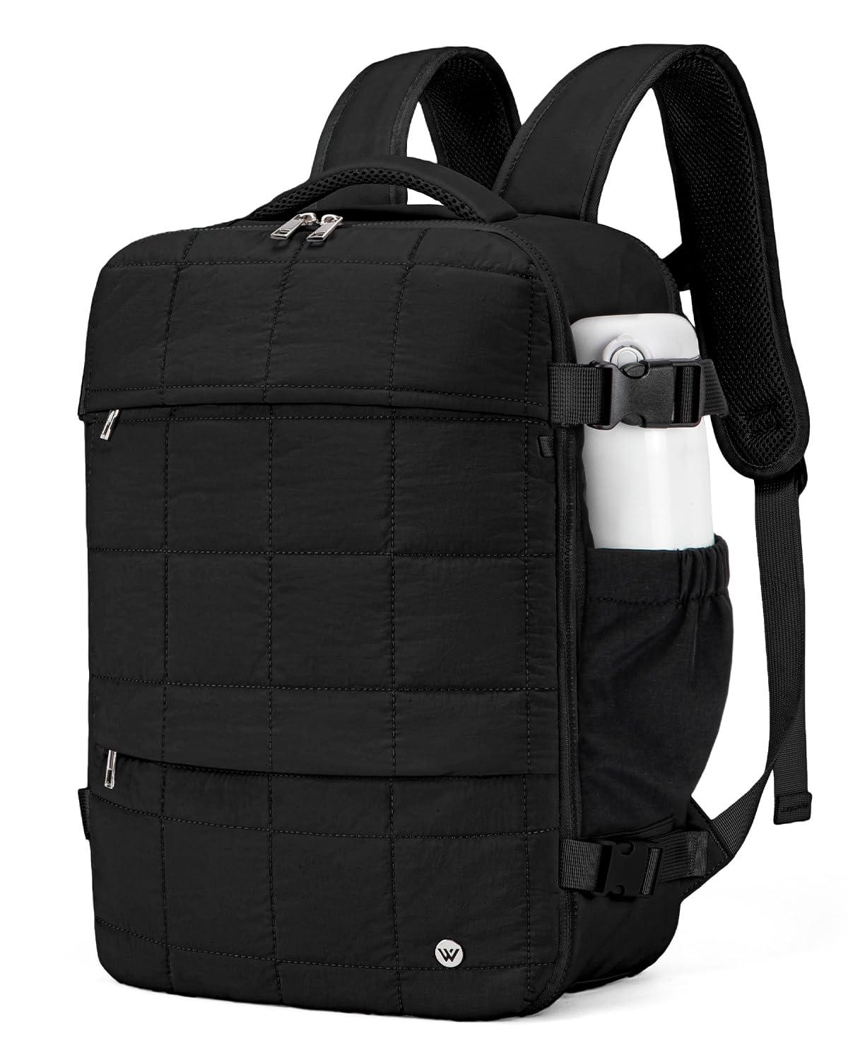 WESTBRONCO 17 Inch Travel Laptop Backpack for Women - Flight Approved Carry On Backpack with USB Charging Port, Water Resistant Puffy Weekender Bag for Business, College, Commuting & Airplane Travel