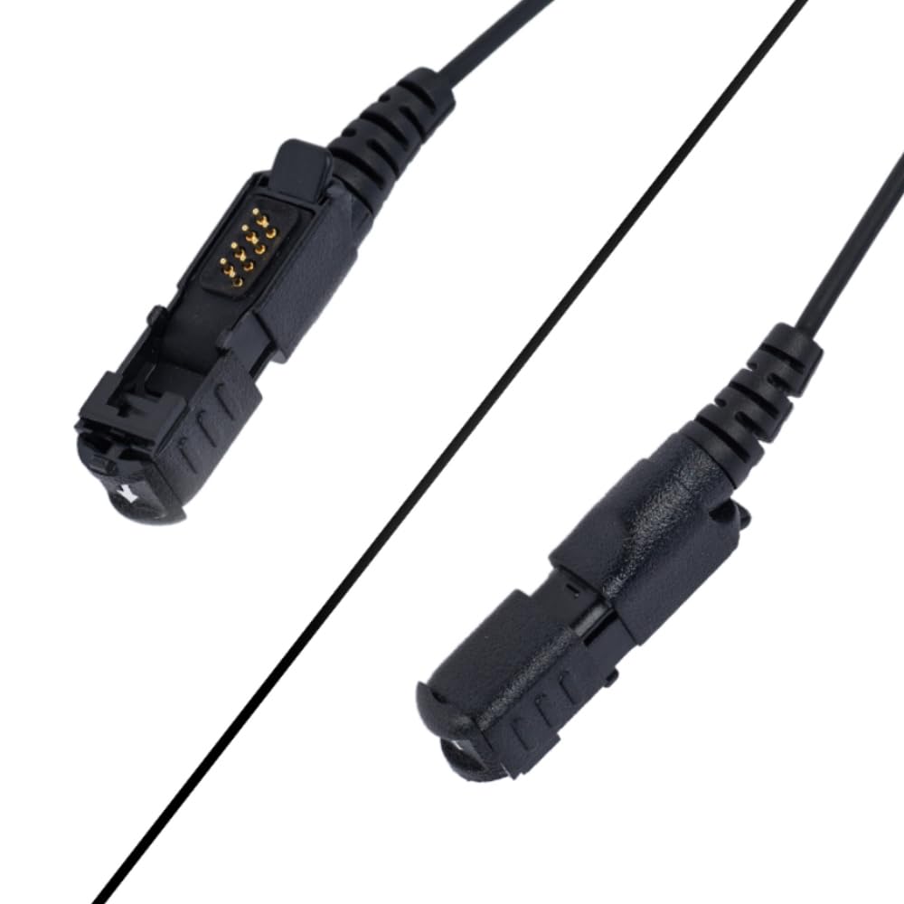 HEOPBIRD Earpiece Headset with Mic & PTT for Motorola XPR3500 XPR3000 XPR3300 XPR3300e XPR3500e - Compatible with Mototrbo Walkie Talkie & 2-Way Radios (G-Shape Design) - Ideal for Security, Construction & Event Staff Communication