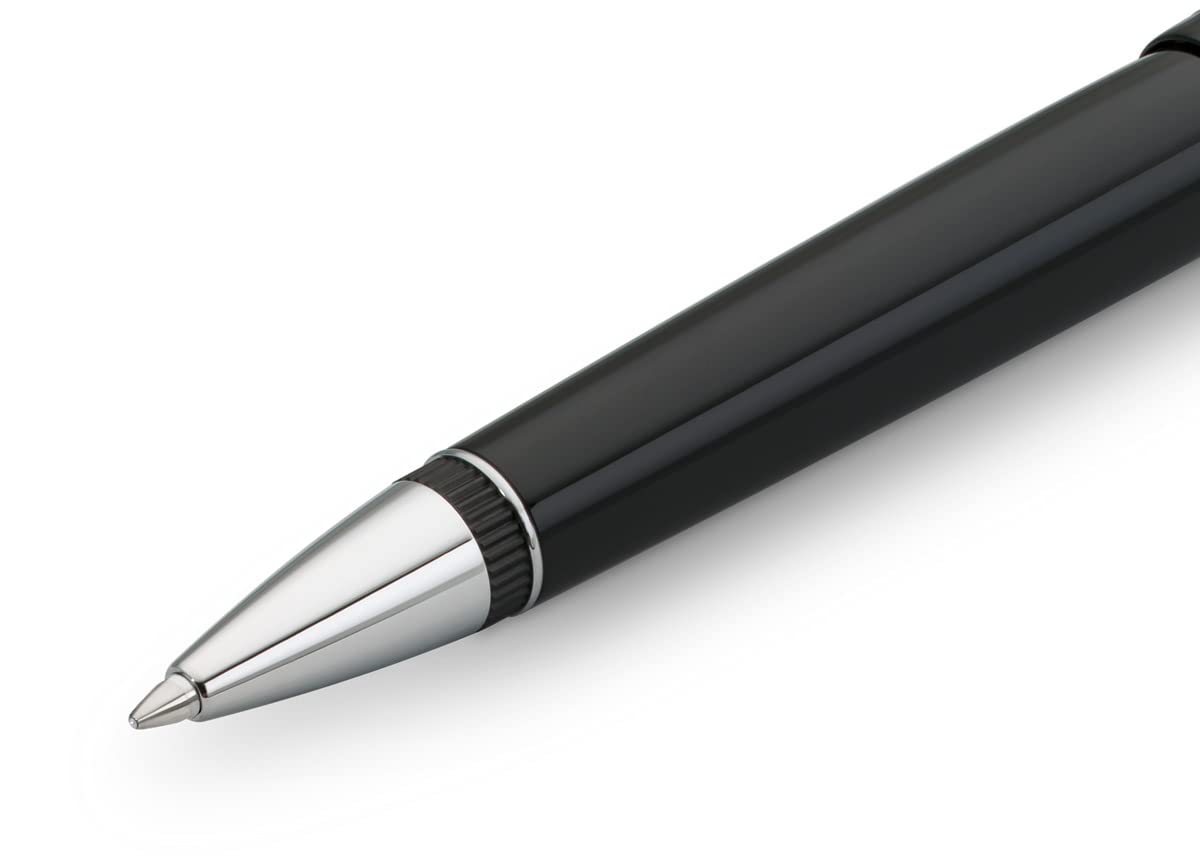 Kaweco DIA2 Chrome Retractable Ballpoint Pen with Standard G2 Refills - Premium Acrylic Ball Pen (14cm) in Tin Box - Perfect for Office, School & Gift Giving