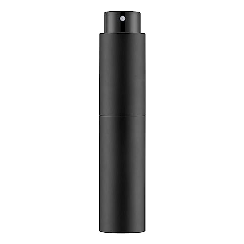 BONDWET 8ml Travel Perfume Atomizer Refillable - Mini Cologne Spray Bottle Empty for Men & Women, Small Aftershave Sprayer Dispenser - Portable Fragrance Container for Gym, Office, Travel (Black, 1 Pack)