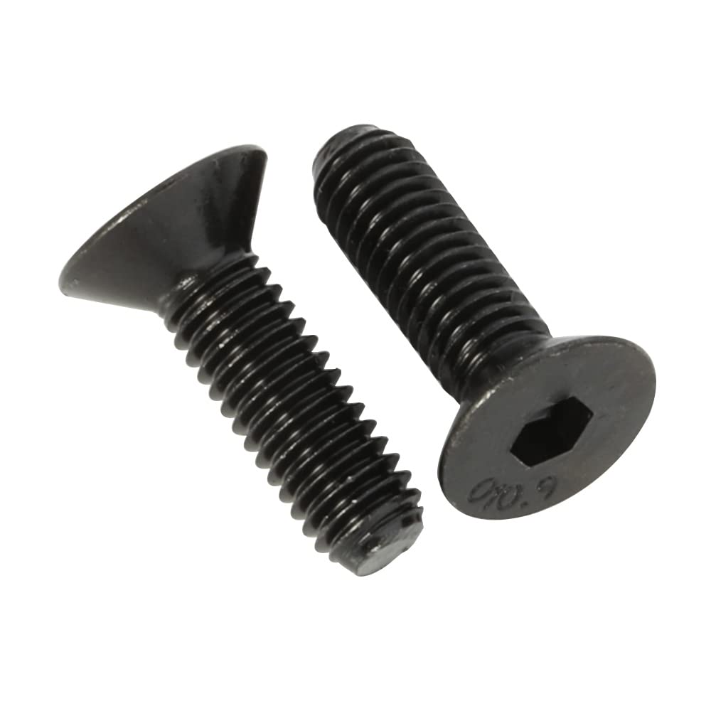 M5-0.8x16mm Flat Head Socket Screws - Grade 10.9 Alloy Steel - DIN 7991 - 100pcs for Furniture & Machinery Assembly