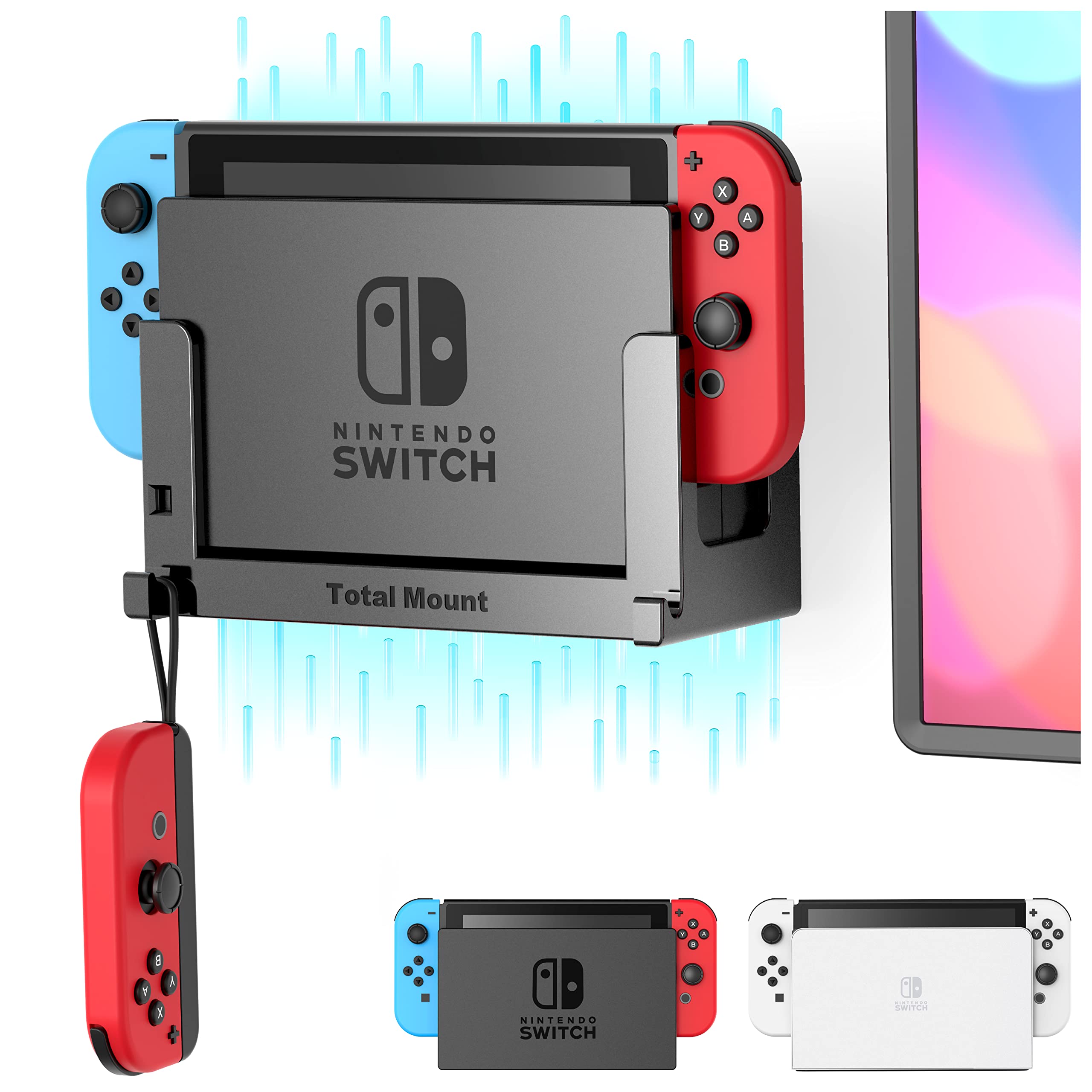 TotalMount Wall Mount for Nintendo Switch - Secure TV Mounting Bracket for Gaming Setup | Perfect for Living Room & Bedroom Gaming Stations