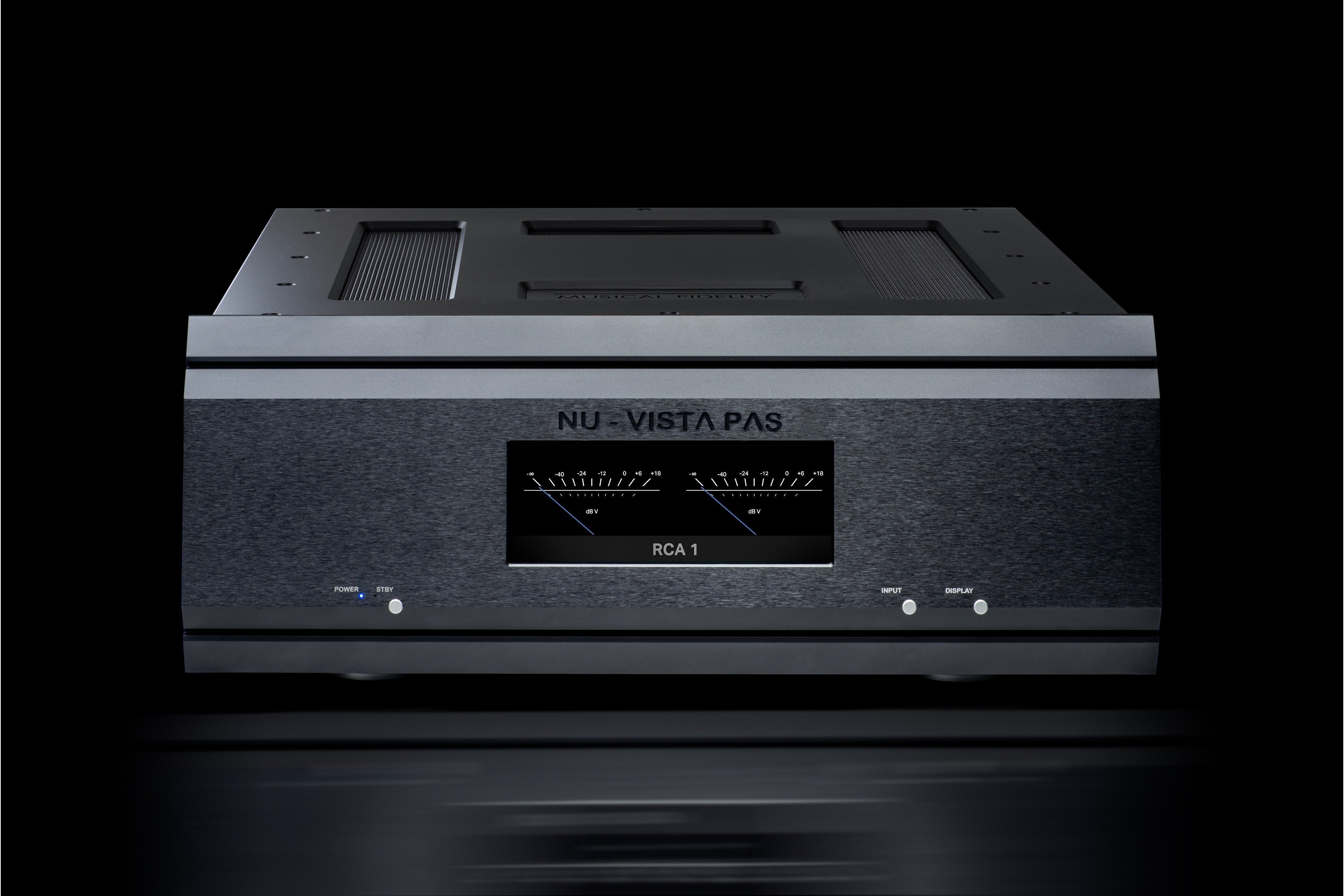 Musical Fidelity Nu Vista PAS Fully Balanced Discrete Stereo Power Amplifier with Separate PSU - High-End Audio System for Home Theater & Music Listening
