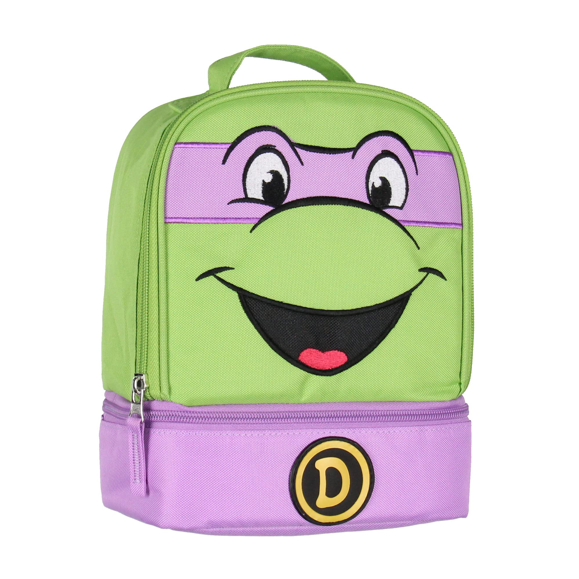 INTIMO Teenage Mutant Ninja Turtles TMNT Donatello Insulated Lunch Box with Dual Compartments - Perfect for School, Work & Picnics