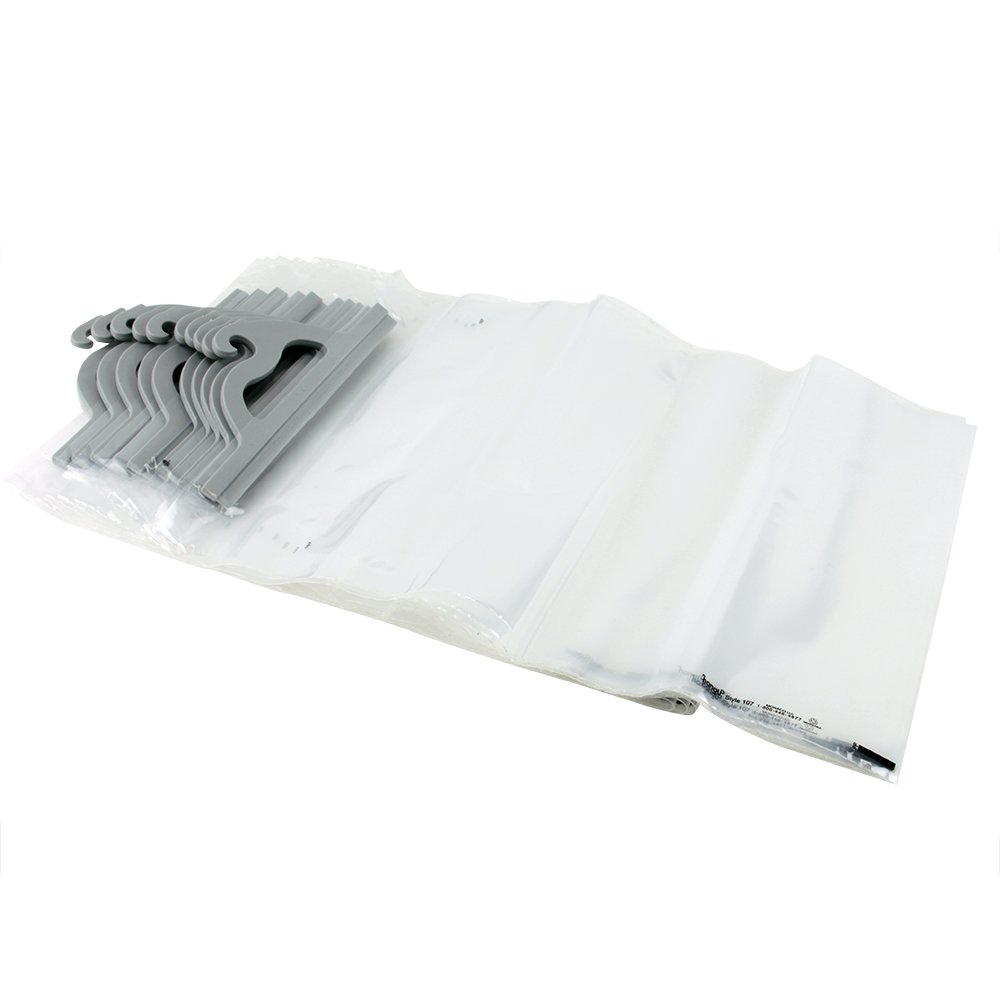 Monaco 10-Pack Clear Plastic Hanging Storage Bags 14x21 Inches - Perfect for Classroom Organization, Library Supplies & Pharmacy Storage