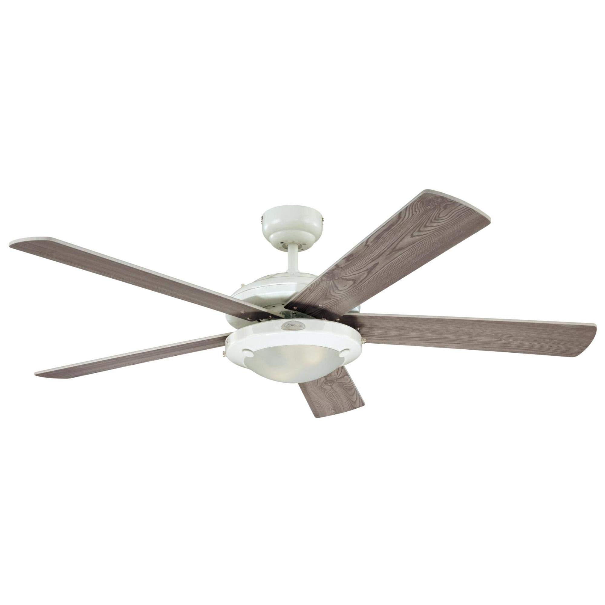 Westinghouse 7233600 Comet Indoor Ceiling Fan with Light Kit, White - Perfect for Bedroom, Living Room & Office Cooling & Lighting