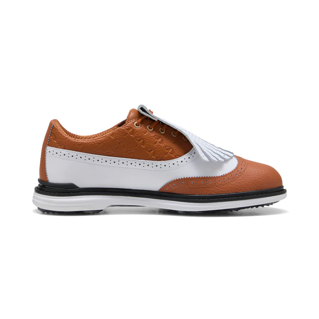 Puma X Arnold Palmer Royale Sneakers - White & Leather Brown Men's Golf Shoes for Comfort & Style on the Course