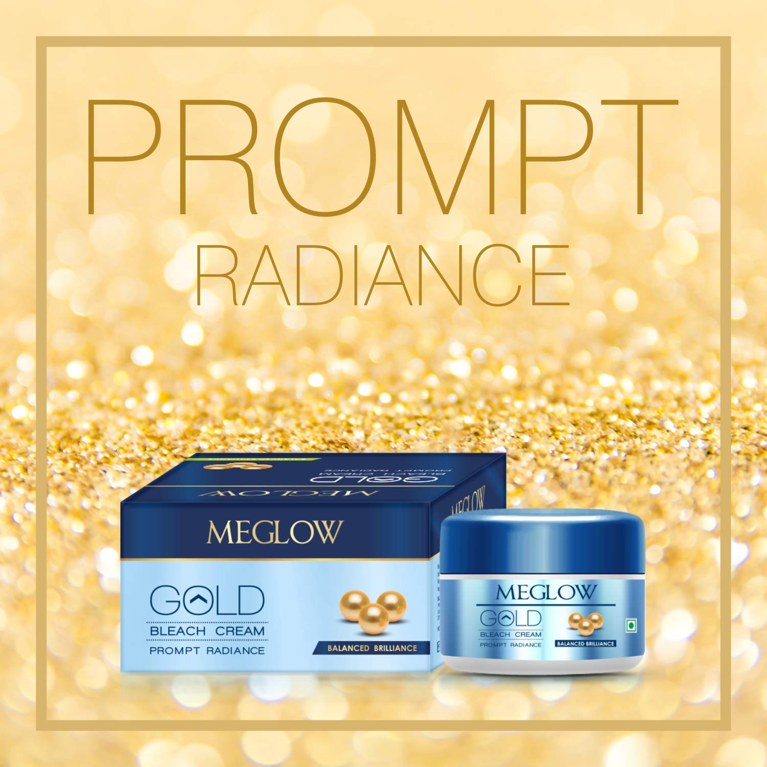 Meglow Skin Care Combo Pack - Gold Bleach Cream (50g), Aloe Vera & Vitamin E Face Cream (50g), Instant Glow Face Wash (70g) for Brightening & Radiant Skin | Women's Skincare Routine for Daily Use & Special Occasions
