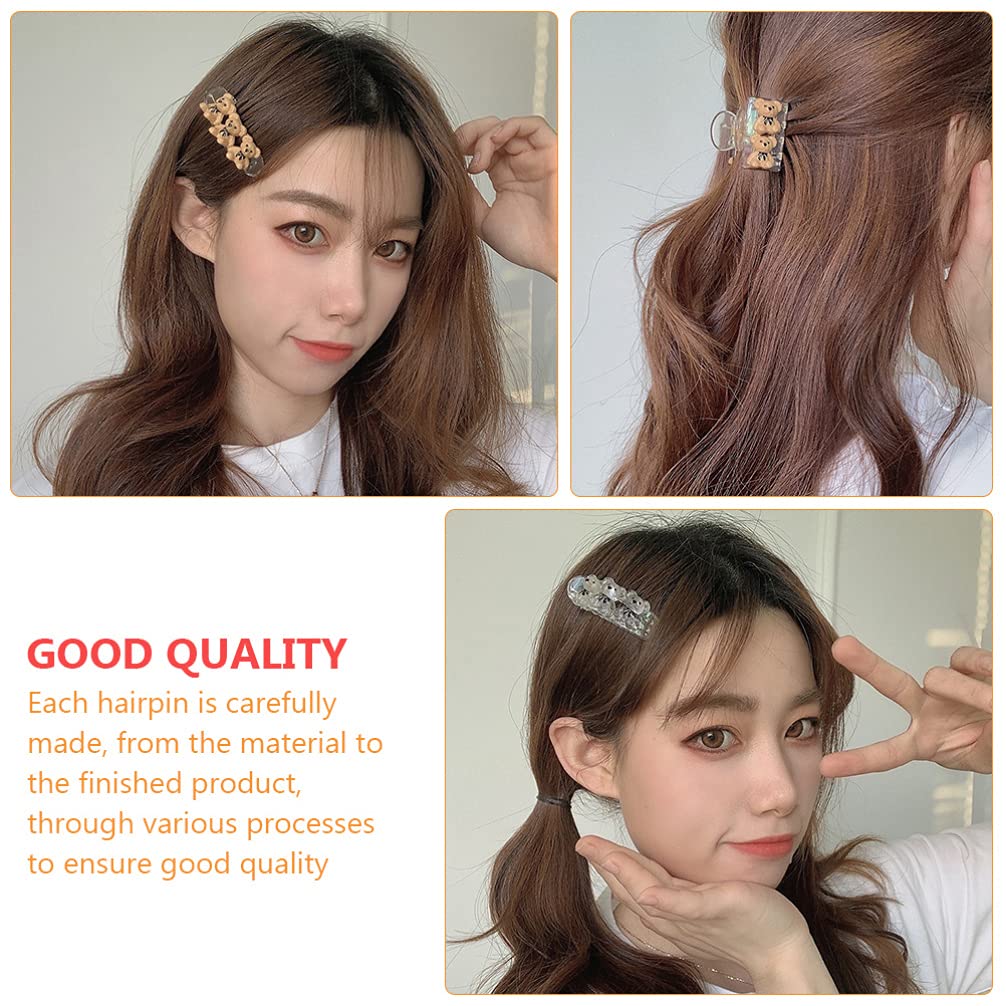 4Pcs Cute Non-Slip Hair Claw Clips for Women & Girls - Strong Hold Ponytail Barrette Hair Clamps - Perfect for School, Work, Gym and Daily Hair Styling