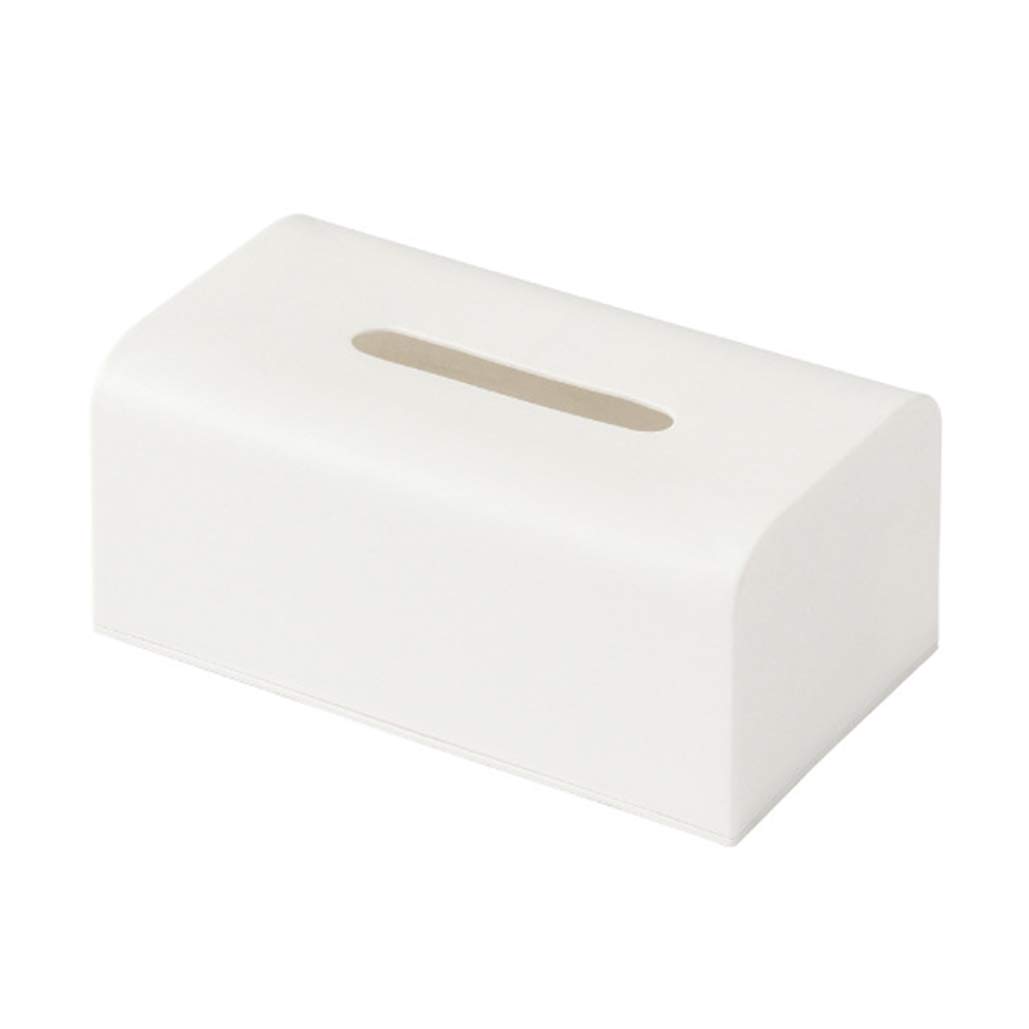 Premium White Large Tissue Box Holder - Elegant Desktop & Home Decor for Office, Living Room, Bedroom | Simple Storage Solution for Tissues, Napkins & Essentials