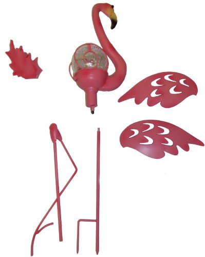 Solar Powered Pink Flamingo Glass Ball Light - Waterproof Outdoor Garden Decor for Patio, Lawn, Yard, and Poolside Lighting