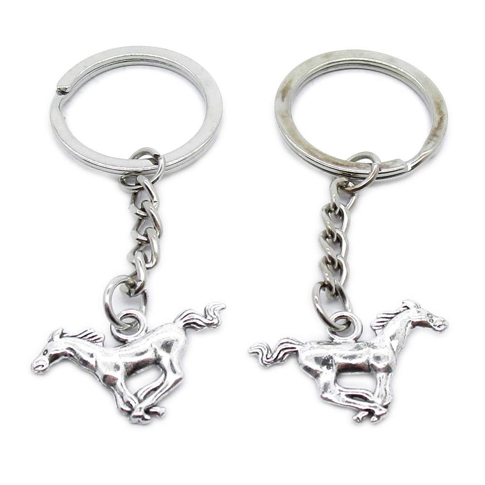 Vintage Silver Metal Running Horse Keychain - Antique Style Key Ring for Keys, Gifts & Collectibles | Perfect for Home, Office, Car Keys & Backpack Accessories