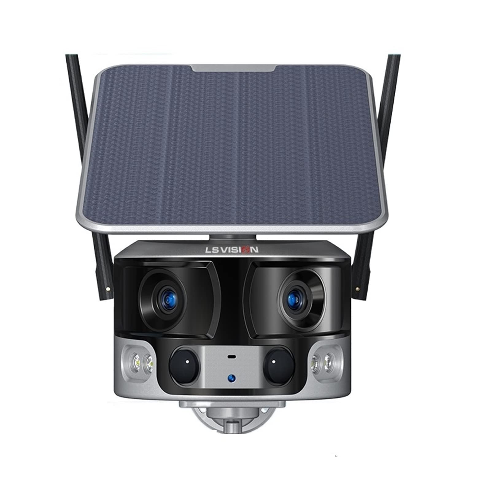 Solar Security Camera Outdoor - Dual Lens 4G/WiFi Wireless Camera with 4K/8MP Resolution, Color Night Vision & Human Tracking (4G Version + 64GB) - Ideal for Home, Yard, and Business Surveillance
