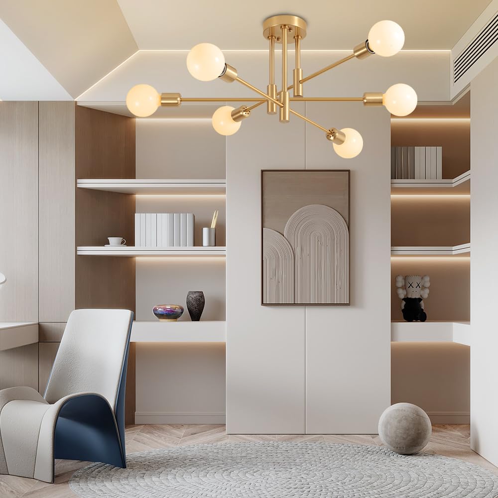Biewalk 6-Light Modern Sputnik Chandelier - 31.18