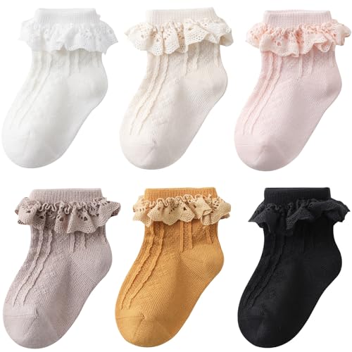 6 Pairs: Pale Pink, White, Grey-pink, Ginger, Cream, Black
