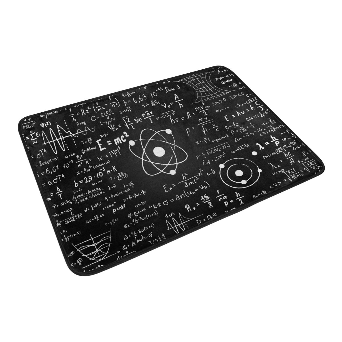 ALAZA Copper Girl Math Chemistry Formula Doormat - Washable Non-Slip Entrance Rug 23.6x15.7 Inches for Home, Office, School - Perfect for Science Lovers & Nerdy Decor
