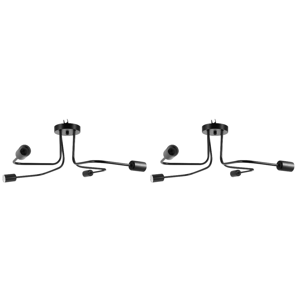 Ibasenice Retro Iron Ceiling Lamp Set of 2 - Vintage Industrial Pendant Lighting for Home, Restaurant & Cafe Decor in Matte Black - Perfect for Dining Room, Kitchen Island & Bar Lighting