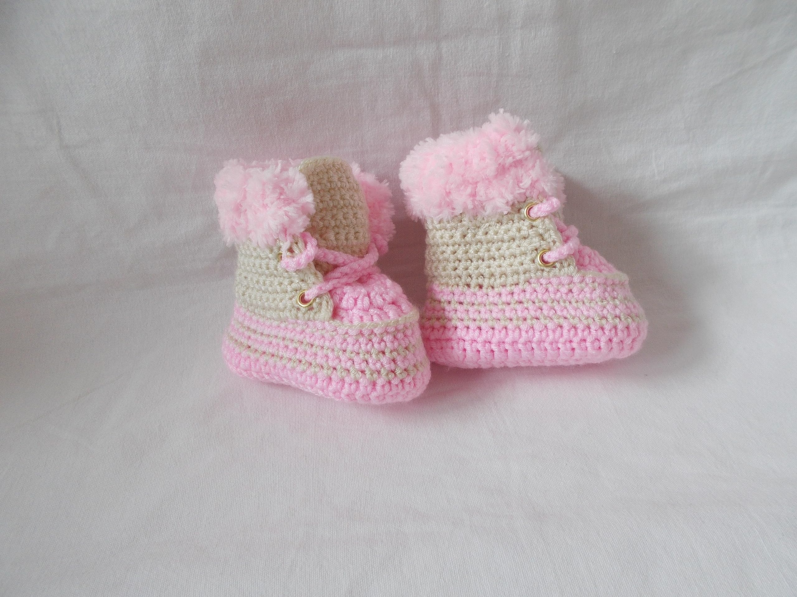 Handmade Crochet Baby Girl Shoes for Newborns 0-6 Months | Soft & Comfortable Booties for Infants | Perfect for Photo Shoots, Baby Showers & First Outfits