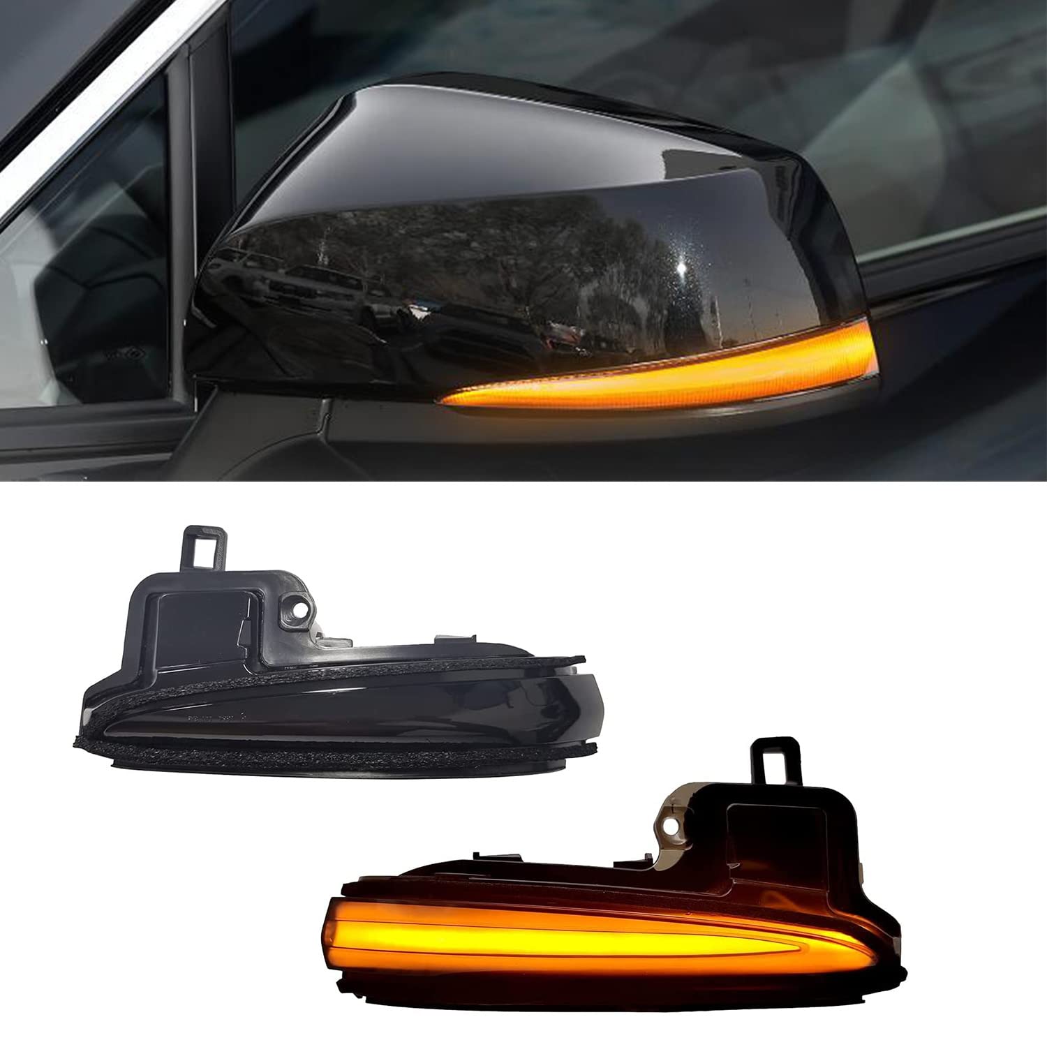 Hyorebi LED Side Mirror Turn Signal Lights for Toyota Tacoma 2016-2022, RAV4 XA50 2019-2022 & Highlander XU70 2020-2022 - 2pcs Car Accessories with Bright Rear View Mirror Indicator Blinker - Perfect for Night Driving and Enhanced Safety