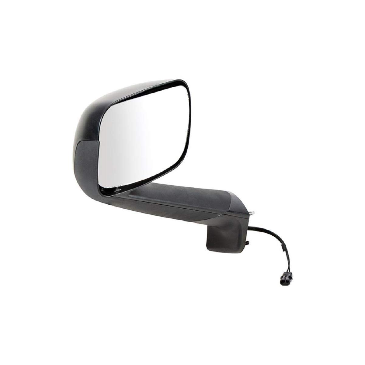 Heated Black Hood Mirror for 2018-2020 Freightliner Cascadia - Driver Side - Defrosting & Fog Prevention for Winter Driving