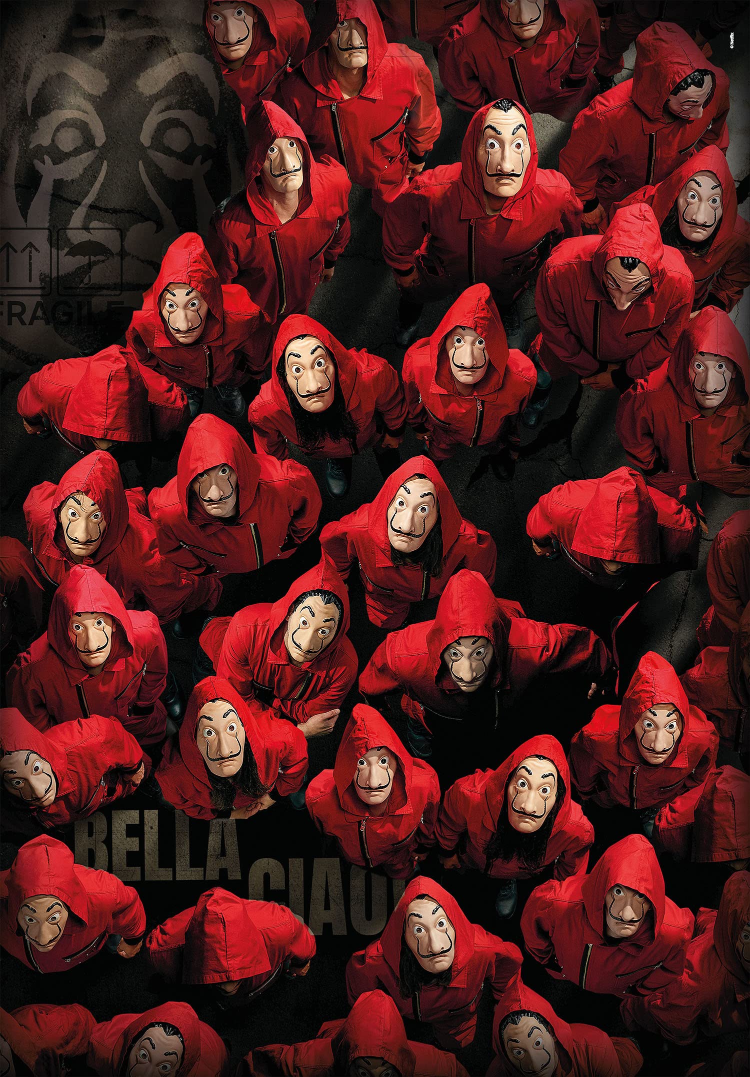 Clementoni 1000 Piece Puzzle - Money Heist (La Casa de Papel) TV Show Characters Jigsaw Puzzle for Adults (39654) - Perfect for Family Game Nights, Stress Relief & Home Decor