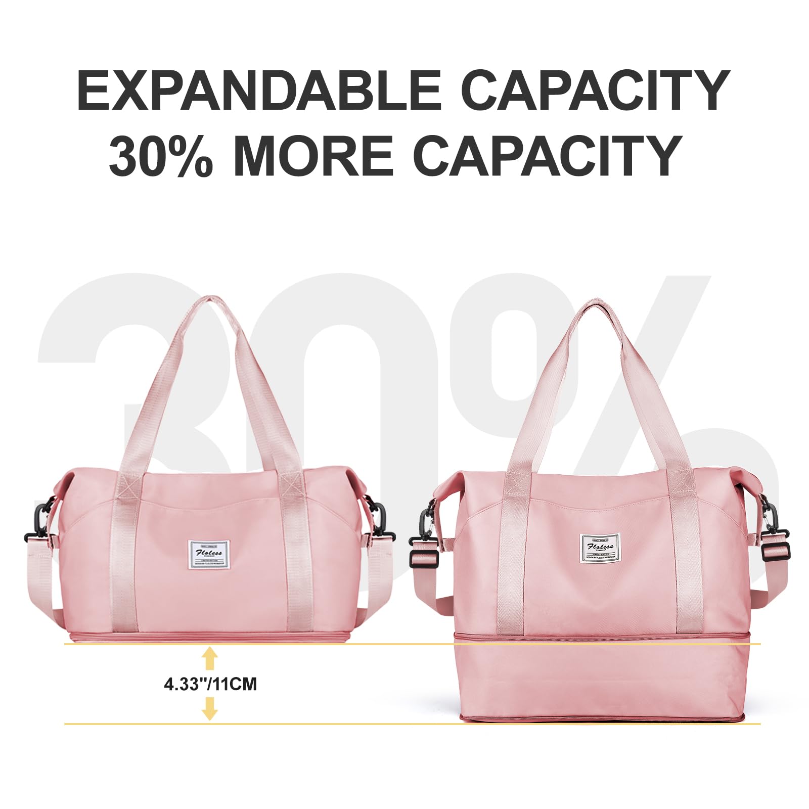 Best Travel Duffel Bag for Women - Waterproof Sports Tote & Gym Bag with Shoulder Strap - Perfect for Weekend Getaways, Overnight Trips & Workout Sessions