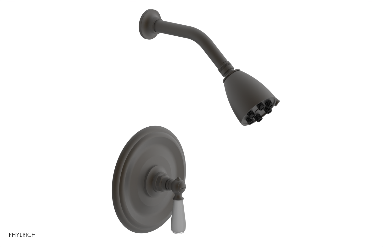 Jamestown Pressure Balance Shower Set with Lever Handle & Grey Accents - 165 22 - Modern Bathroom Fixture for Spa-Like Shower Experience