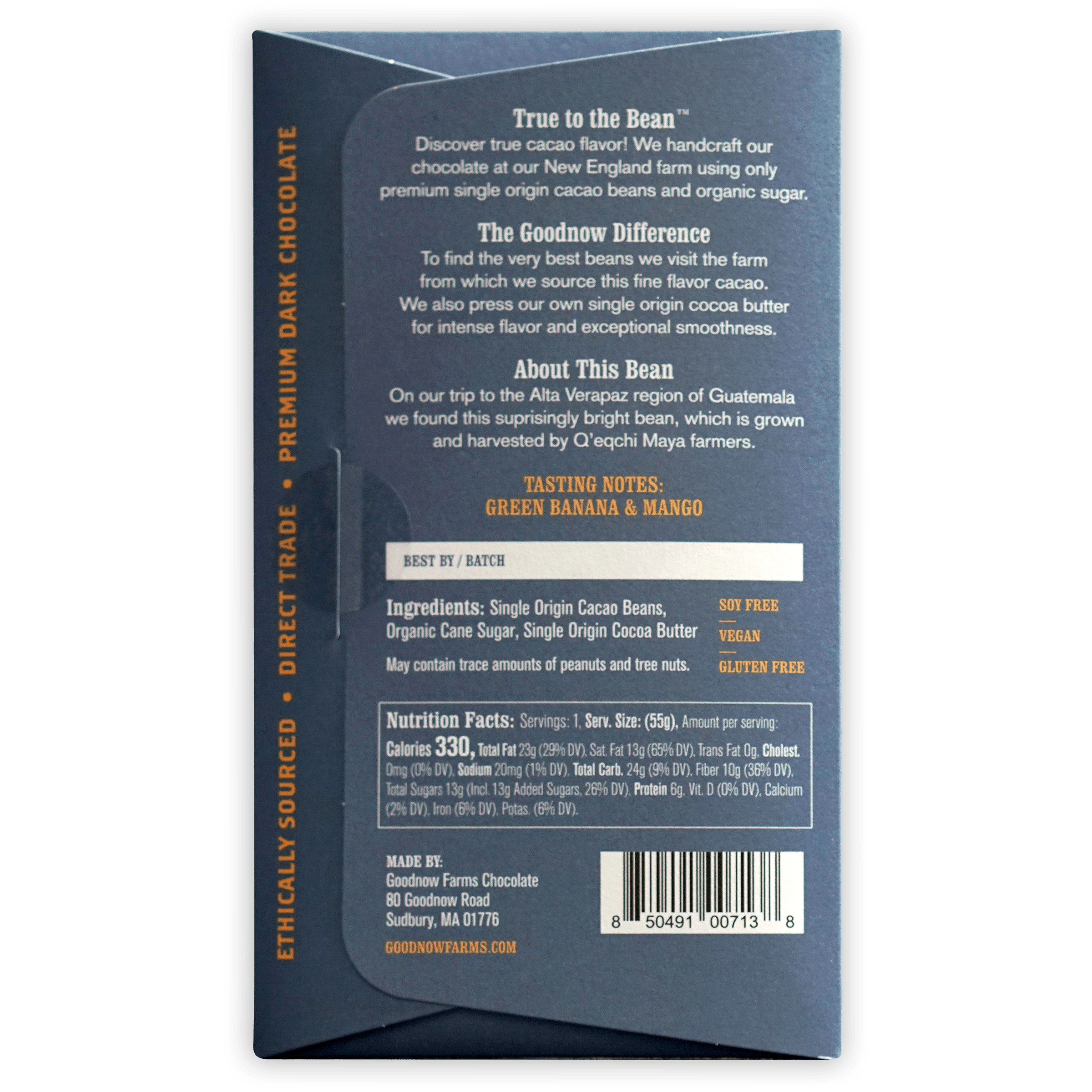 Premium Goodnow Farms Asochivite 77% Dark Chocolate Bar - Rich & Smooth Single-Origin Cocoa for Gifting, Baking & Gourmet Desserts