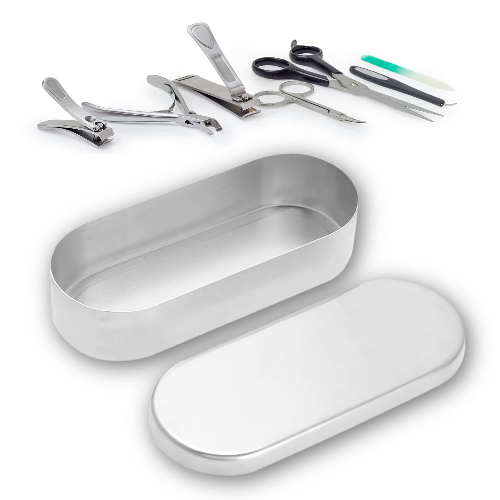 Professional Nail Art Tool Sterilizer Tray - 13X5cm UV Sterilization Box & Disinfection Container for Salon Manicure Tools | Perfect for Nail Salons, Home Use & Professional Nail Technicians