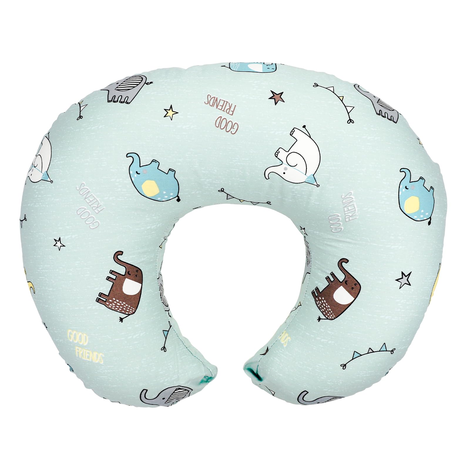 Best Nursing Pillow for Breastfeeding & Bottle Feeding - Soft Baby Feeding Pillow with Removable Washable Cover for New Moms - Comfortable Donut-Shaped Support for Baby Boys & Girls (Elephant Design) - Perfect for Home, Travel & Postpartum Recovery