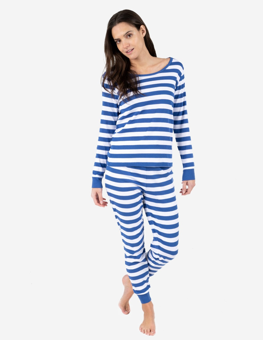 Women's Striped Two-Piece Pajama Set - Soft Cotton Sleepwear for Lounge & Nighttime Comfort - Perfect for Relaxing at Home, Sleepovers, and Cozy Evenings