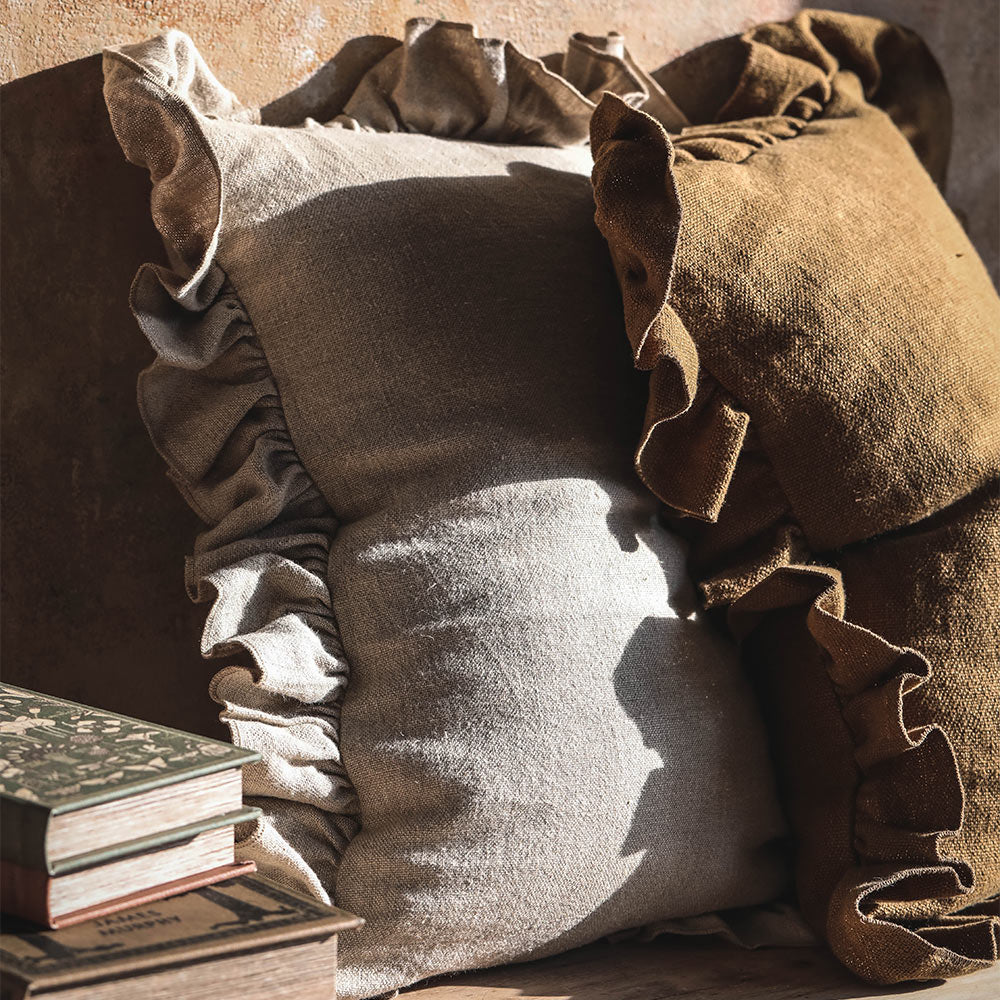 Premium Heavyweight Linen Pillow Cover - 100% Natural Organic Cotton - Breathable & Durable Home Decor for Living Room, Bedroom, or Nursery