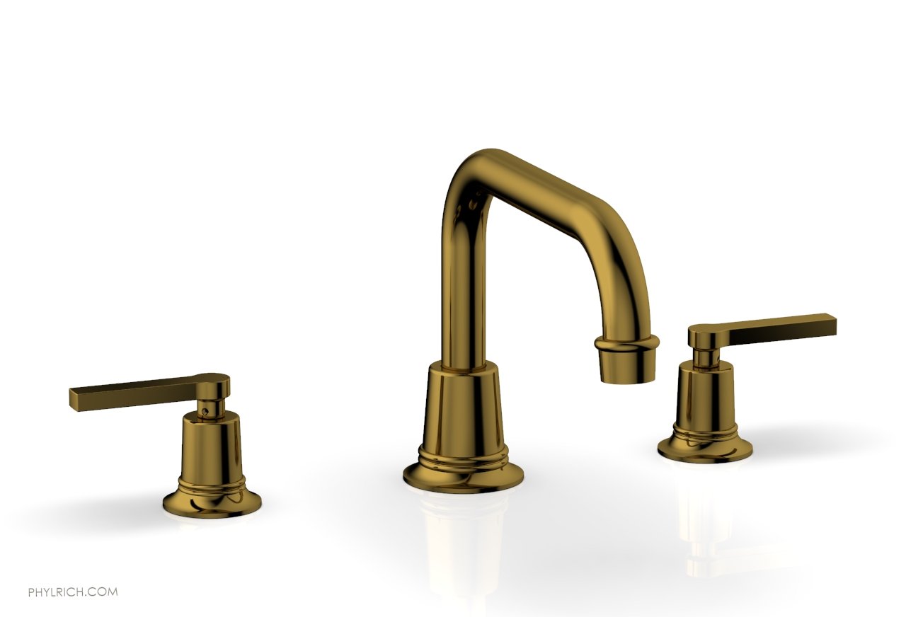 HEX MODERN Deck Tub Faucet Set with Lever Handles 501 45 - Perfect for Outdoor Showers, Poolside Installations & Modern Patio Designs