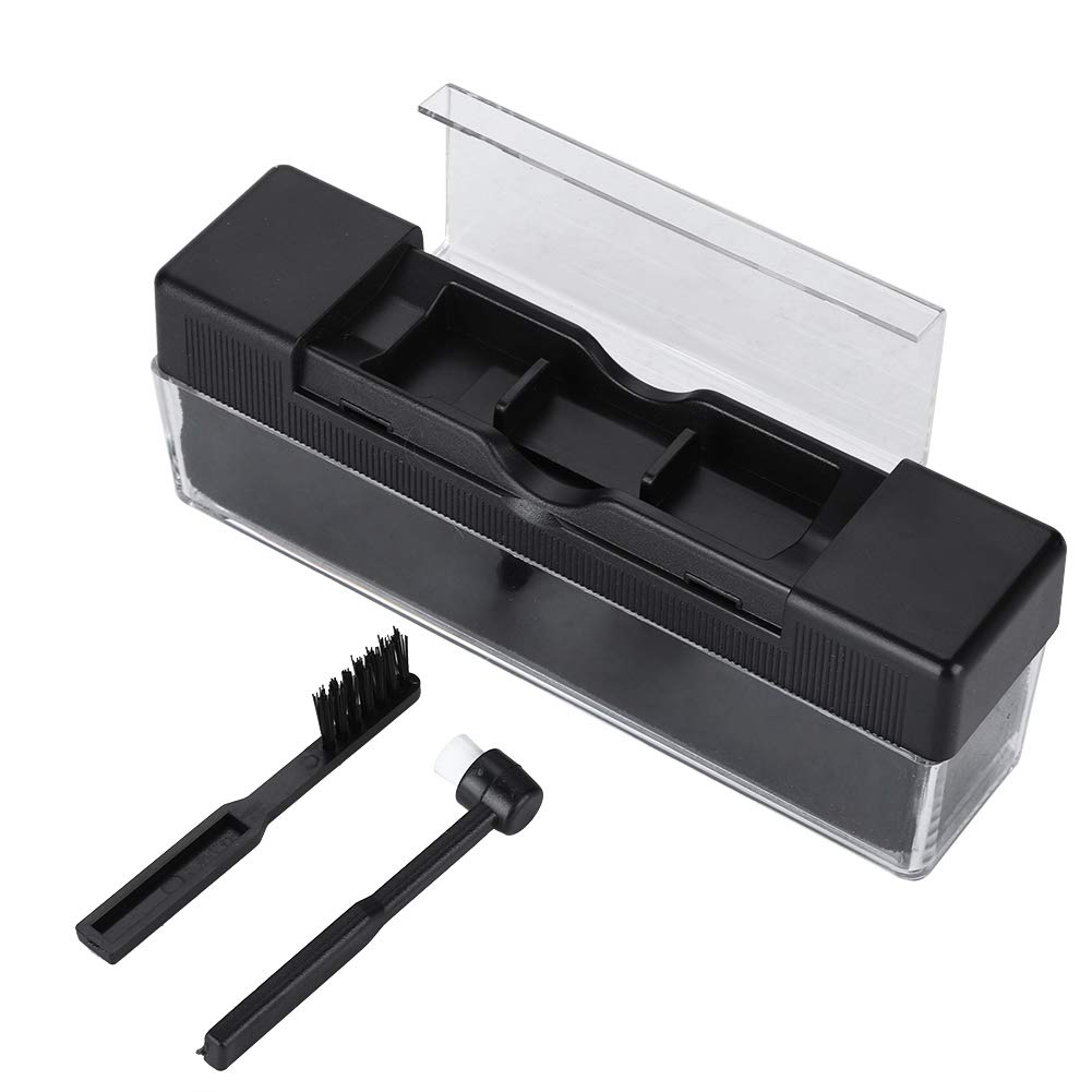 Professional 3-in-1 Vinyl Record Cleaning Kit with Anti-Static Velvet Brush & 2 Mini Cleaning Brushes - Portable LP Record Cleaner Solution for Turntables, Safe Scratch-Free Vinyl Care - Perfect for Home DJs, Audiophiles & Record Collectors