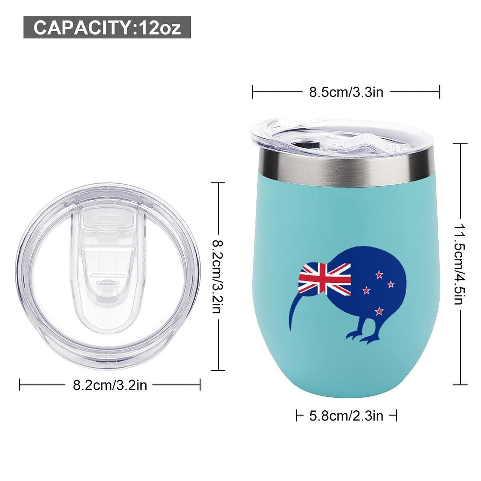 Stainless Steel Kiwi Bird Wine Tumbler - Vacuum Insulated Travel Mug for Coffee & Wine