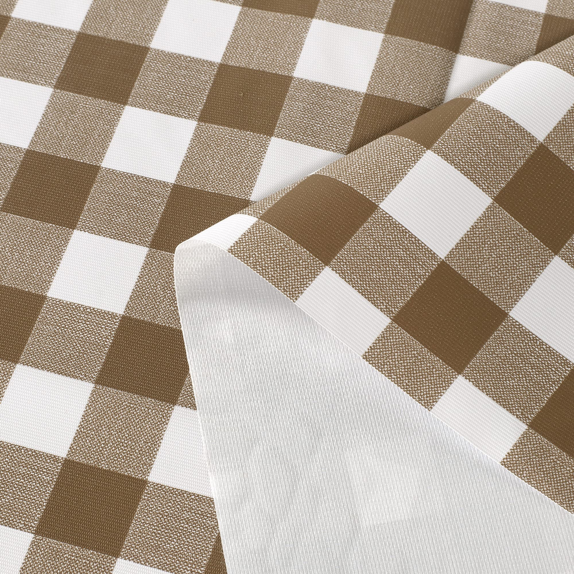 Sancua Checkered Vinyl Rectangle Tablecloth 54 x 108 Inch - 100% Waterproof Oil Proof Spill Proof PVC Table Cover - Wipe Clean Dining Table Cloth for Buffet Parties, Coffee Tables & White Events - Perfect for Indoor/Outdoor Dining, Picnics & Holiday Gatherings