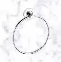 WEKTU Chrome Round Stainless Steel Towel Ring - Bathroom & Kitchen Napkin Holder, Towel Hanger for Home Decor - Durable Metal Stand Accessory (Pack of 1) - Perfect for Bathrooms, Kitchens, Restaurants & Hotels