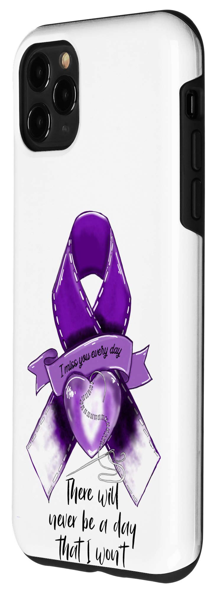 iPhone 11 Pro Max Case - Slim Protective Cover with Anti-Overdose Awareness Design & 'Miss You Every Day' Quote | Perfect for Daily Use, Gifts & Raising Awareness
