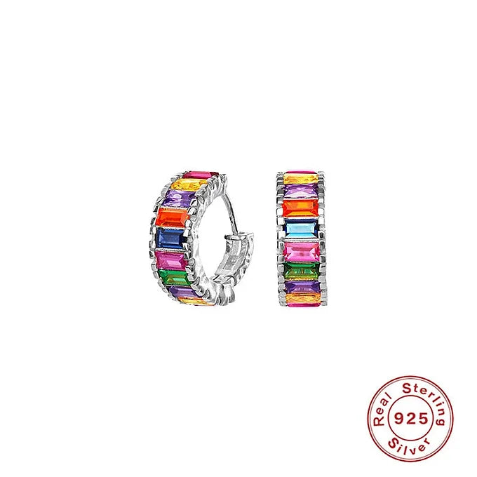 CZ Huggies Hoop Earrings - 14K Gold Plated Eternity Twist Hoops for Women | Perfect for Everyday Wear, Parties & Special Occasions
