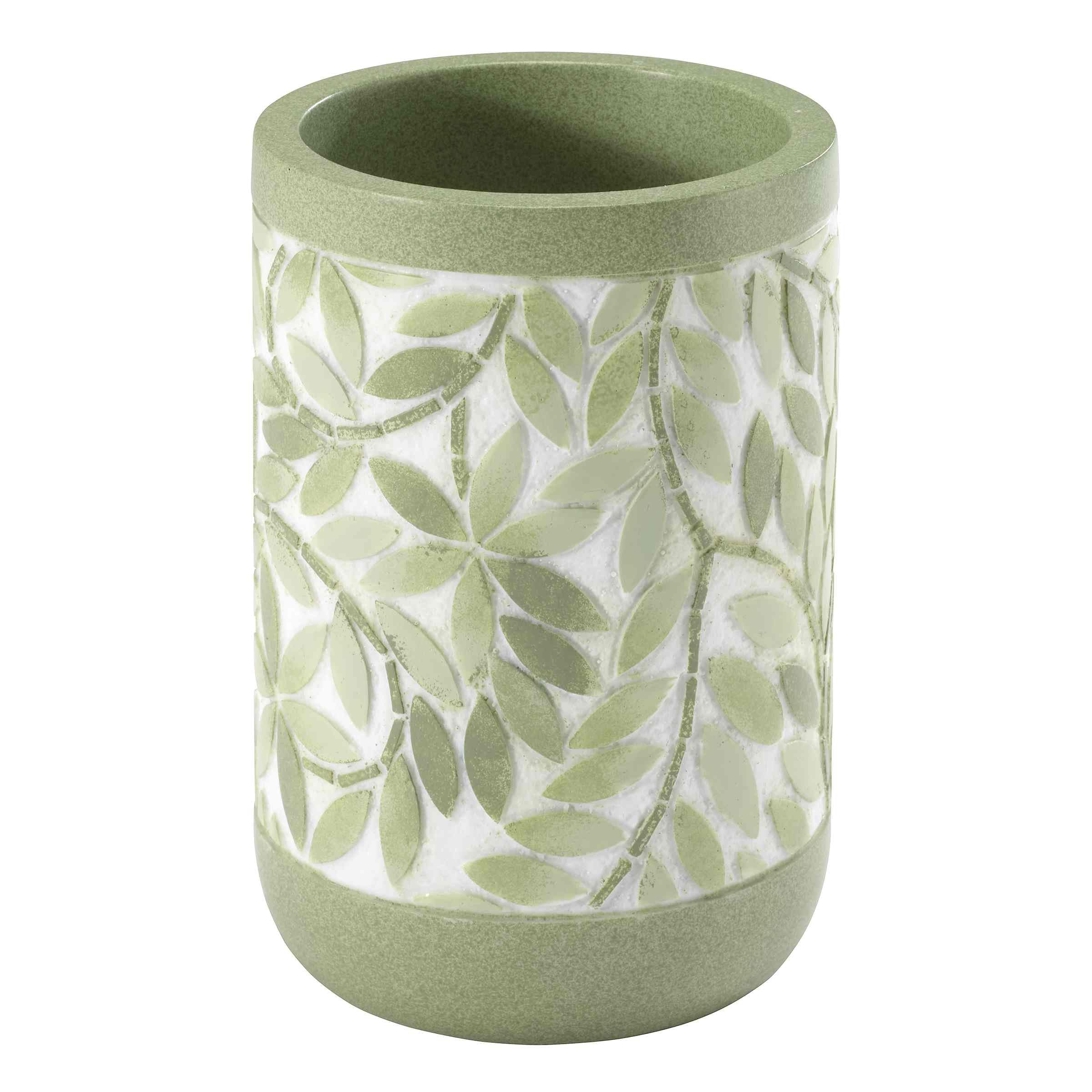 Avanti Linens Premium Bathroom Essentials Set - Soft Green Cotton Tumbler for Hand Towels & Washcloths | Perfect for Guest Bathrooms, Spa Decor & Luxury Home Accessories